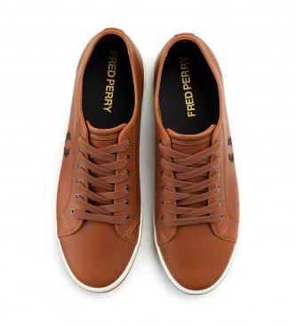 Fred Perry Kingston Tan brown leather sneakers