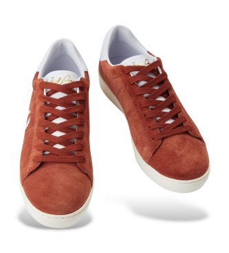 Fred Perry Sapatilhas de pele Spencer castanho tijolo