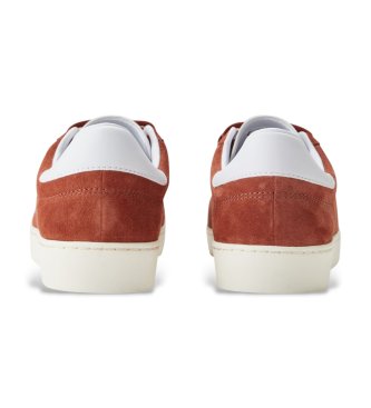 Fred Perry Sapatilhas de pele Spencer castanho tijolo