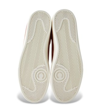 Fred Perry Sapatilhas de pele Spencer castanho tijolo
