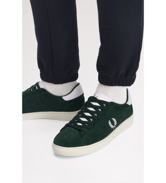 Fred Perry Spencer sko i grønt læder
