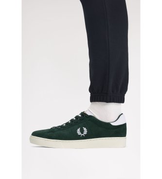 Fred Perry Spencer sko i grønt læder