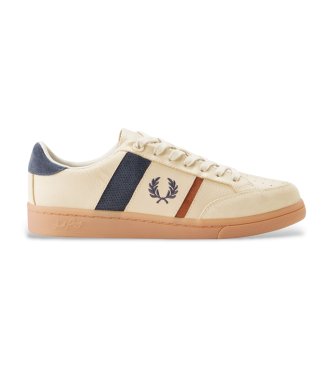 Fred Perry Beige leather and suede sneakers B725
