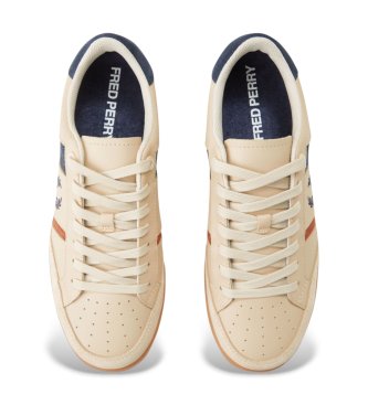 Fred Perry Beige leather and suede sneakers B725