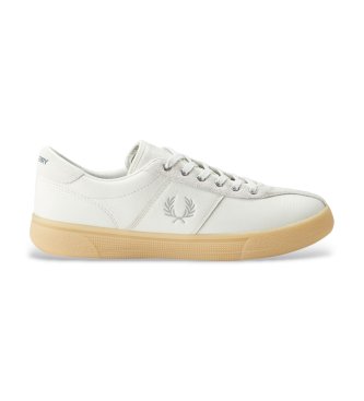 Fred Perry Off-white leather and suede sneakers