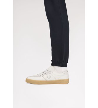 Fred Perry Off-white leather and suede sneakers