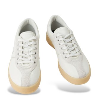 Fred Perry Off-white leather and suede sneakers