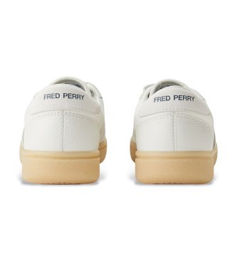 Fred Perry Off-white leather and suede sneakers