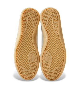 Fred Perry Off-white leather and suede sneakers