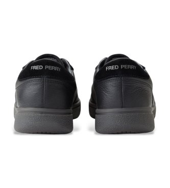 Fred Perry Black leather and suede Tennis sneakers