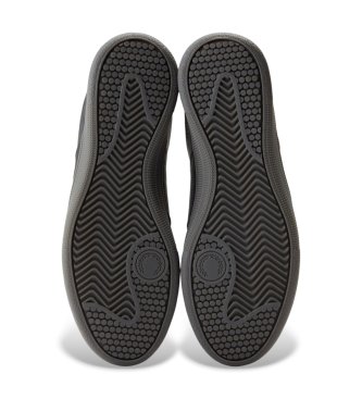 Fred Perry Black leather and suede Tennis sneakers