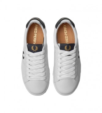 Fred Perry Sneakers in pelle B721 bianche, blu navy