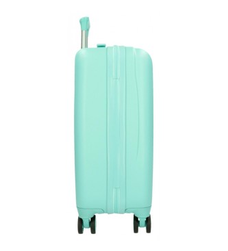 Disney Cabin size suitcase Frozen Always close to the heart rigid 50 cm turquoise green