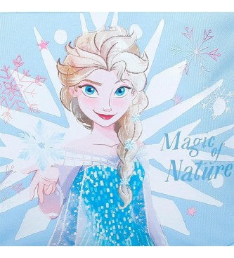 Disney Frozen Magic ice 38 cm skolerygsk med trolley bl