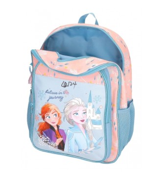 Disney Dwukomorowy plecak Frozen Believe in the journey z wózkiem w kolorze niebieskim
