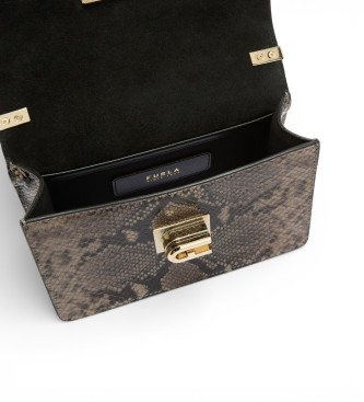 Furla Leren tas 1927 mini slang grijs