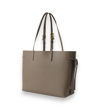 Furla Bolsa de couro Ava grande cinza