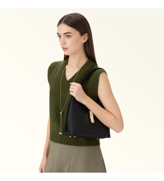 Furla Skórzana torba na ramię Goccia czarna