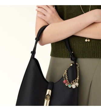 Furla Skórzana torba na ramię Goccia czarna