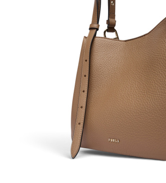 Furla Bolsa de couro Nuvola M Tote castanho