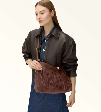 Furla Große braune Sfera Soft Leder Tasche