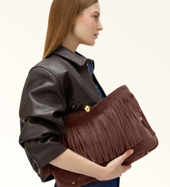 Furla Große braune Sfera Soft Leder Tasche