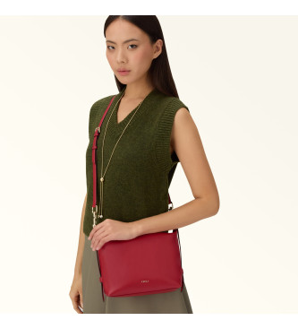 Furla Tonie-skuldertaske i l�der, r�d