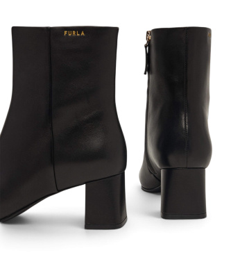 Furla Botines de Piel Solid Tronchetto negro