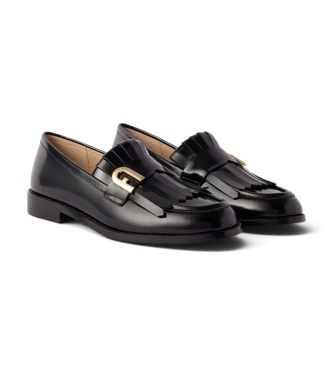 Furla Mocassins de Pele Lidia preto