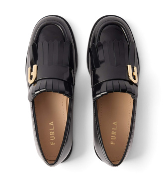 Furla Mocassins de Pele Lidia preto