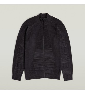 G-Star 3D Biker Full Zip Sweater noir