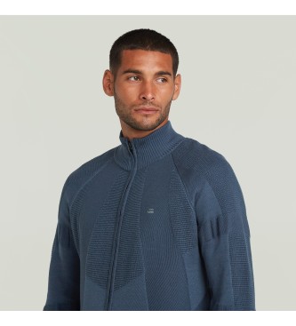 G-Star Pull 3D Biker Full Zip bleu