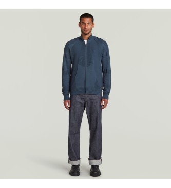 G-Star Pull 3D Biker Full Zip bleu