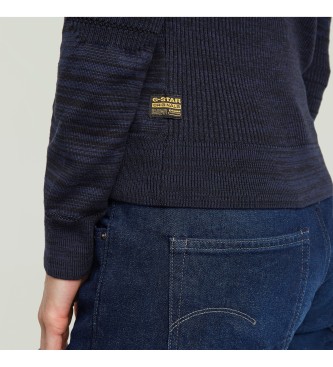 G-Star 3D Biker Knit Slim Full Zip Navy Pullover