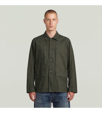 G-Star Camicia grigia verdastra a 4 tasche