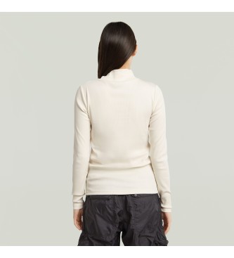 G-Star T-shirt A-Line Slim Rib Mock beige