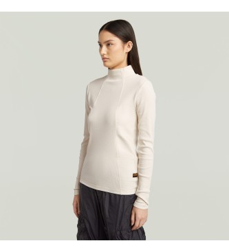 G-Star T-shirt A-Line Slim Rib Mock beige