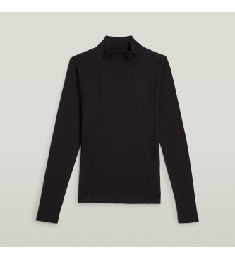 G-Star T-shirt A-Line Slim Rib Mock noir