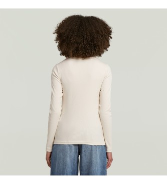 G-Star T-shirt A-Line Slim Rib beige