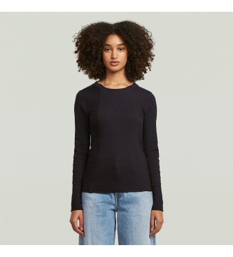G-Star T-shirt A-Line Slim Rib noir
