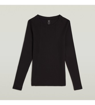 G-Star T-shirt A-Line Slim Rib noir