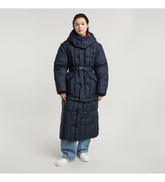 G-Star Modułowy wyściełany płaszcz z kapturem Modular Padded Hooded Coat Navy