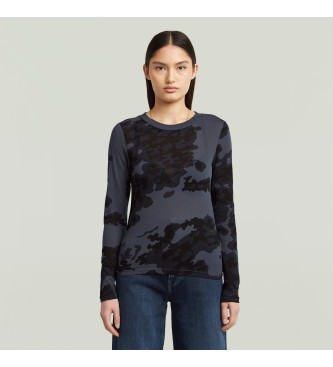 G-Star Slim T-shirt met alloverprint groen