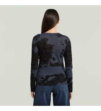 G-Star Slim T-shirt met alloverprint groen