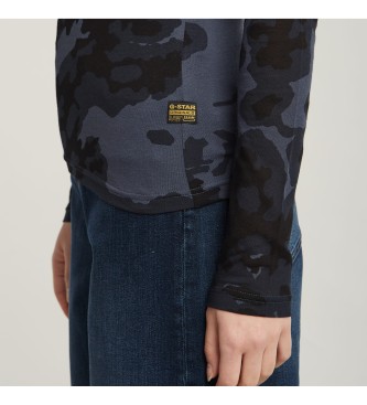 G-Star Slim T-shirt met alloverprint groen