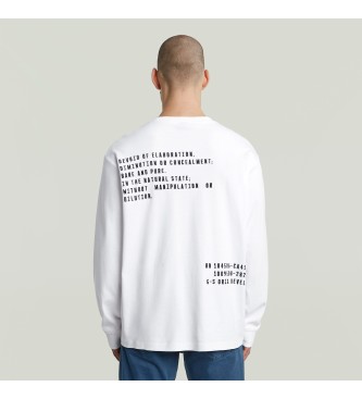 G-Star Embro Text Loose T-shirt p ryggen hvid