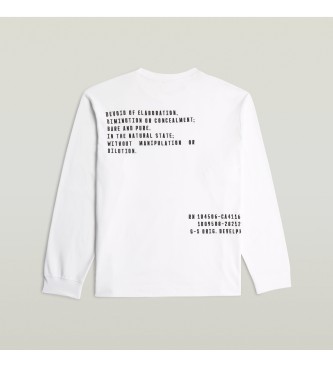 G-Star Embro Text Loose T-shirt p ryggen hvid