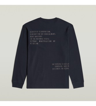 G-Star T-shirt Back Embro Text Loose navy