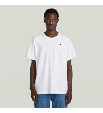 G-Star T-shirt med fototryck p baksidan vit
