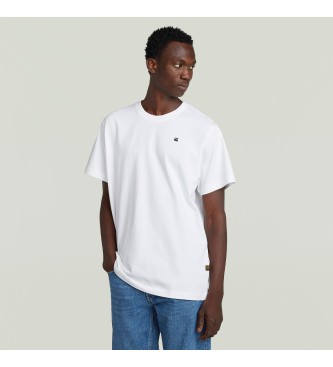G-Star T-shirt med fototryck p baksidan vit